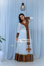 golden ferte tebeb habesha dress
